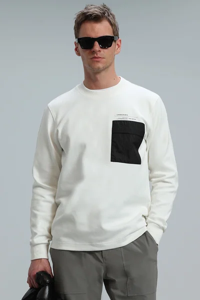 Eldon Erkek Sweatshirt Kırık Beyaz