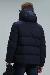 Tommy Kaz Tüyü Erkek Mont Lacivert