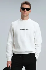 Star Erkek Sweatshirt Kırık Beyaz