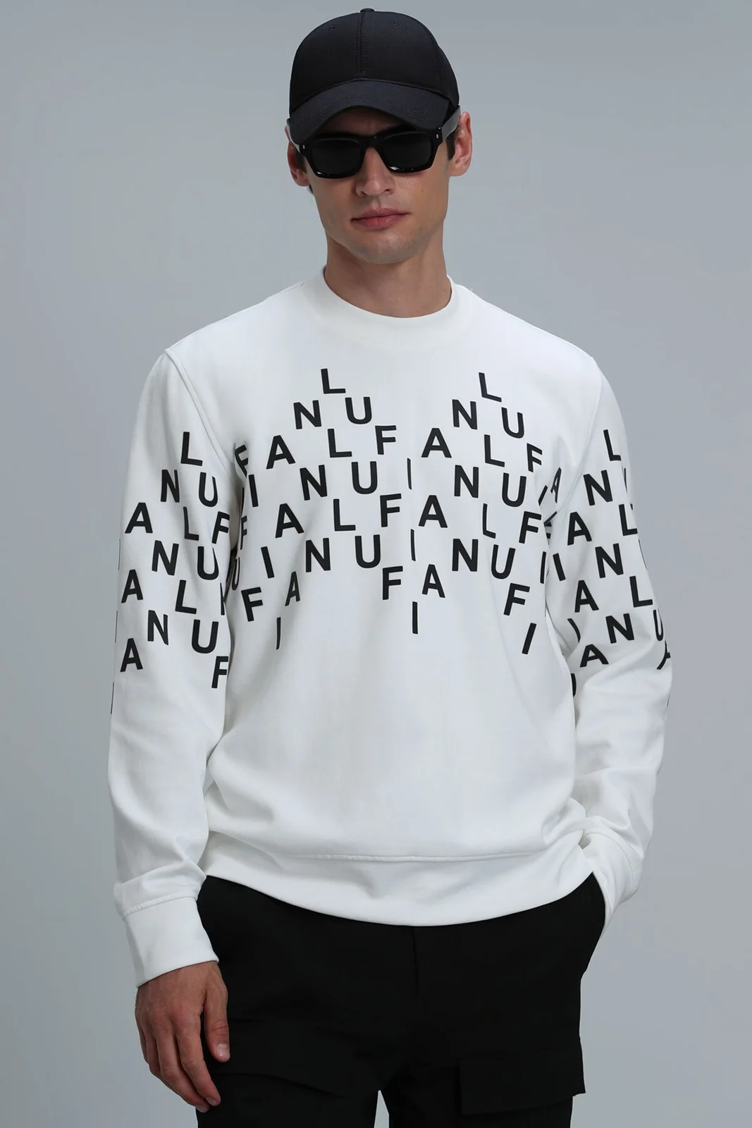 Rose Erkek Sweatshirt Kırık Beyaz