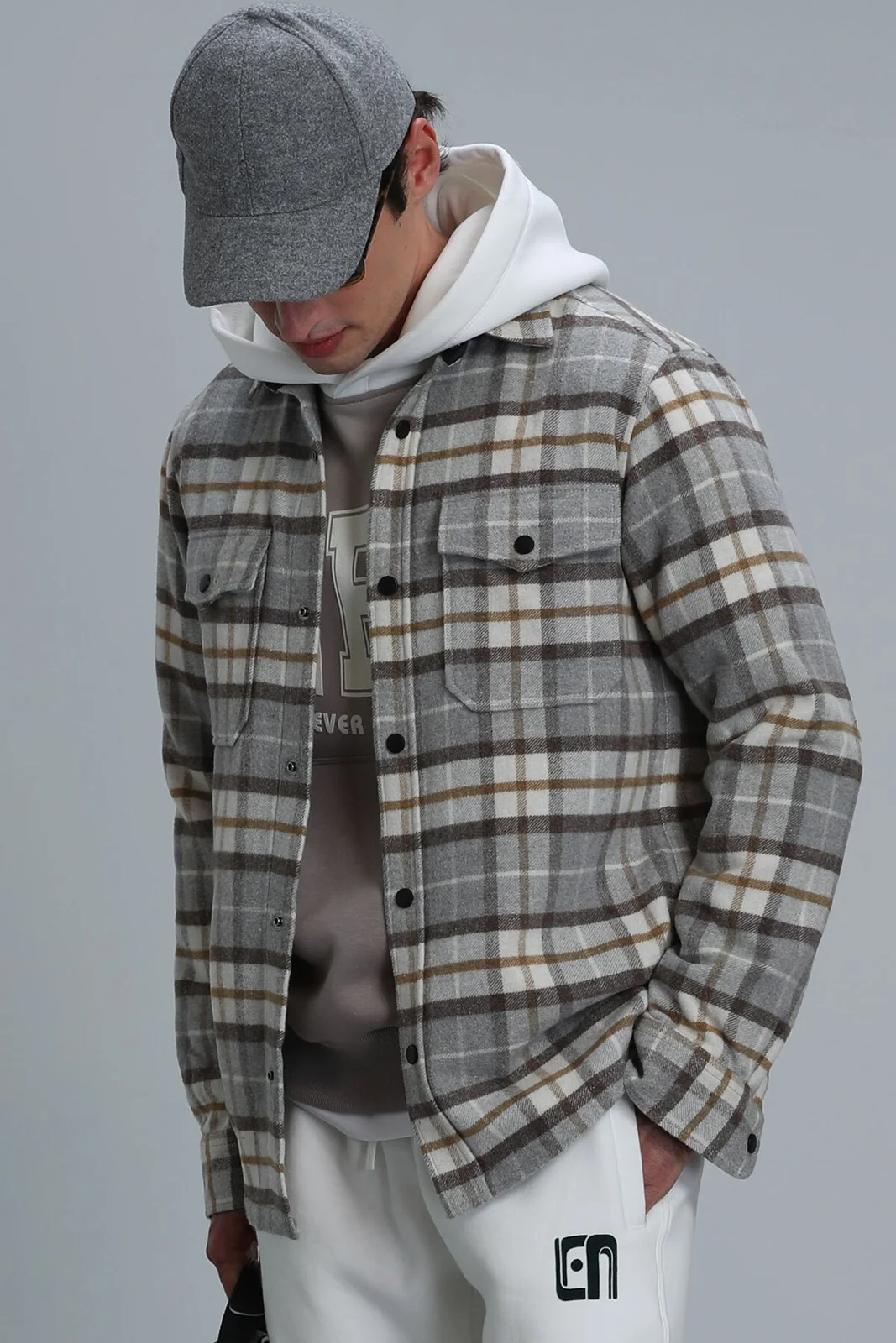 Fresh Erkek Basic Gömlek Regular Fit Gri