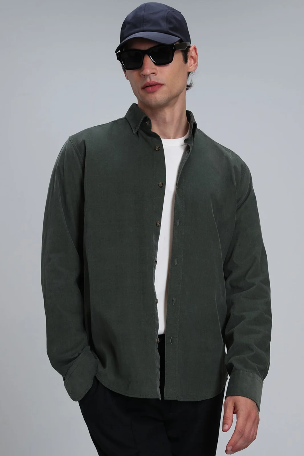 Watt Erkek Basic Gömlek Comfort Fit Yeşil