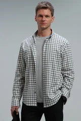 Vardar Erkek Basic Gömlek Regular Fit Gri