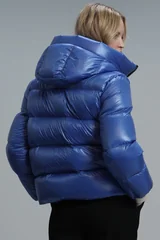 Sun Kaz Tüyü Kadın Mont Saks
