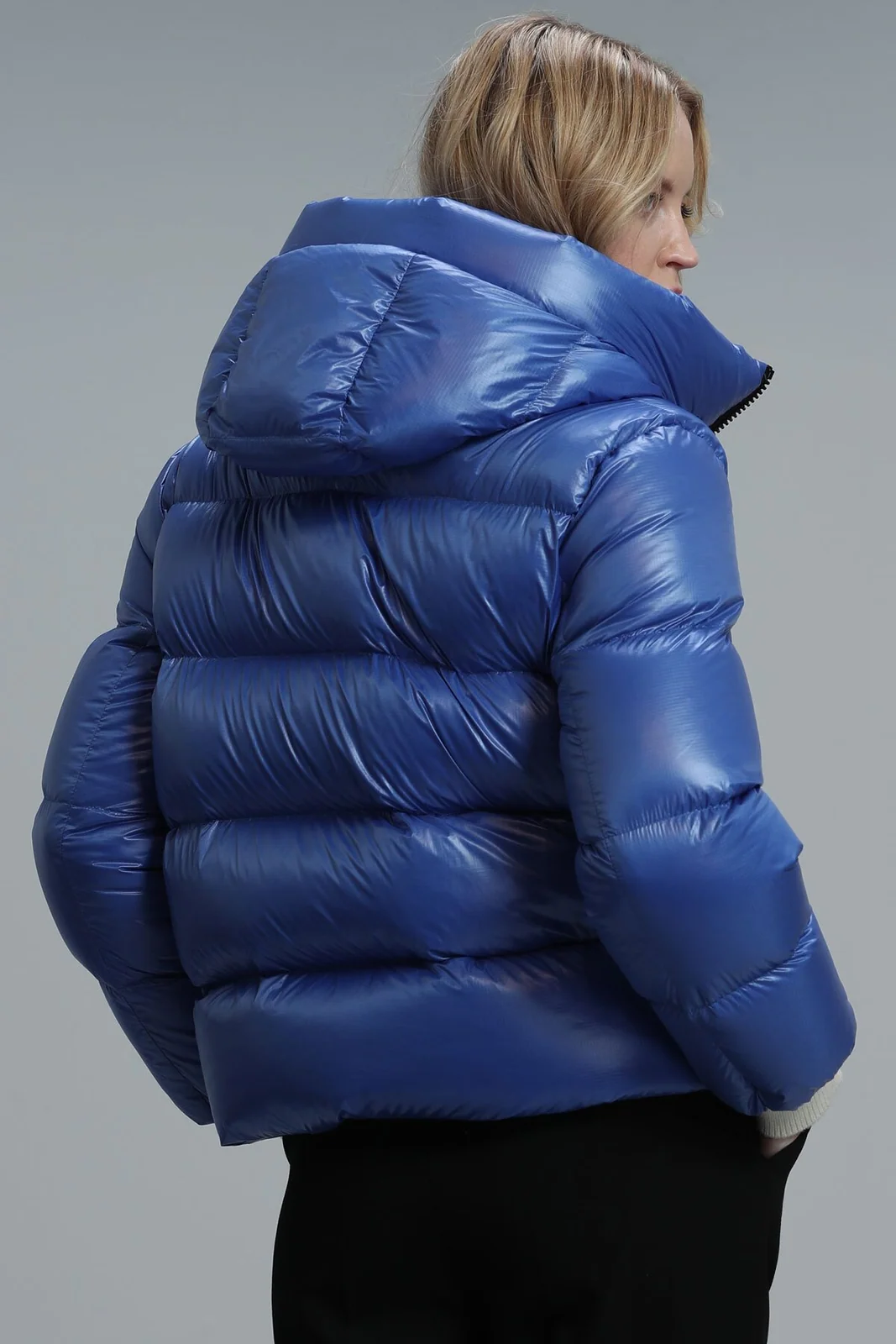 Sun Kaz Tüyü Kadın Mont Saks