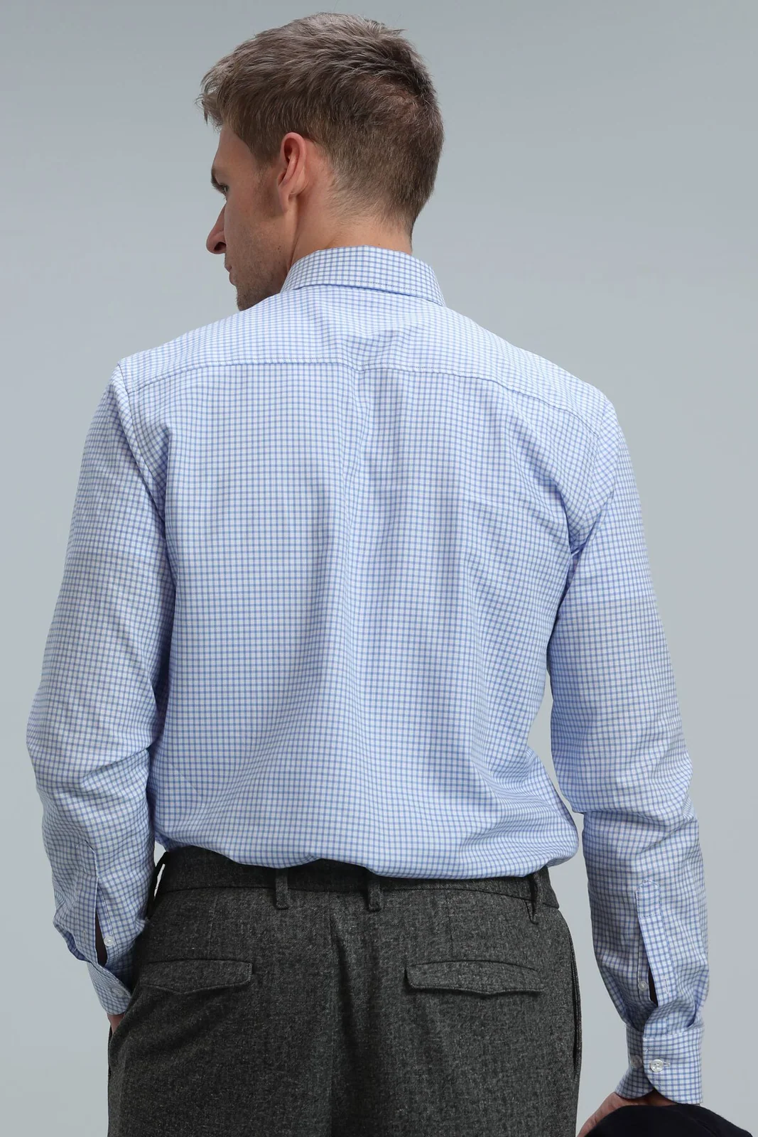 Bud Erkek Basic Gömlek Comfort Fit Mavi