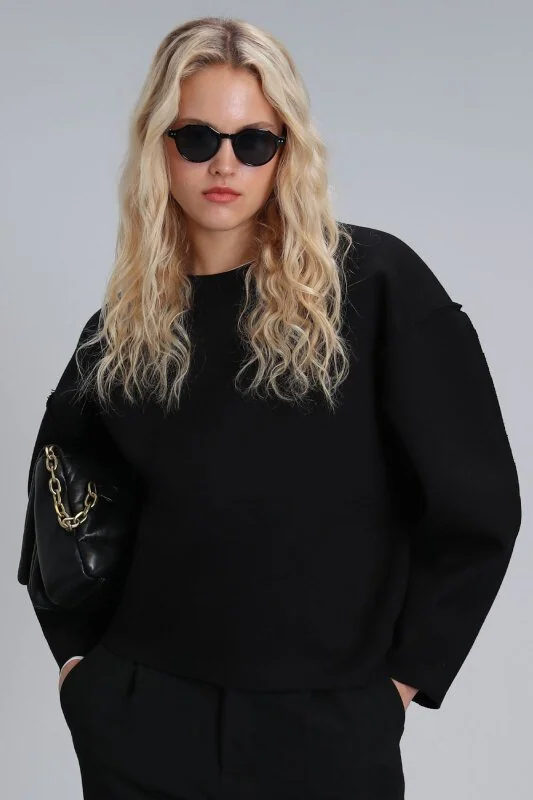 Selın Women's Knitted Sweatshirt Black