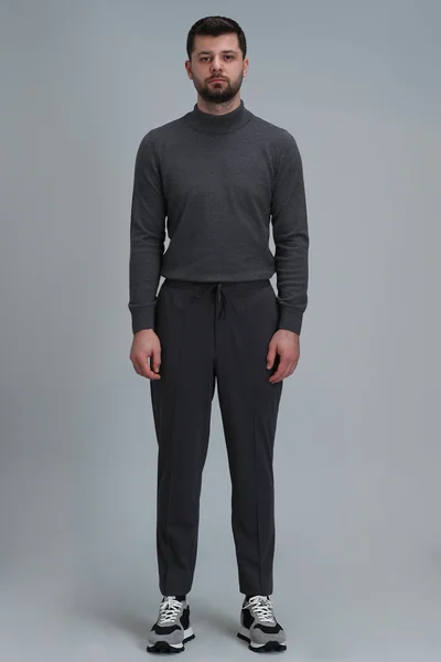 Lumer Spor Erkek Chino Pantolon Slim Fit Antrasit