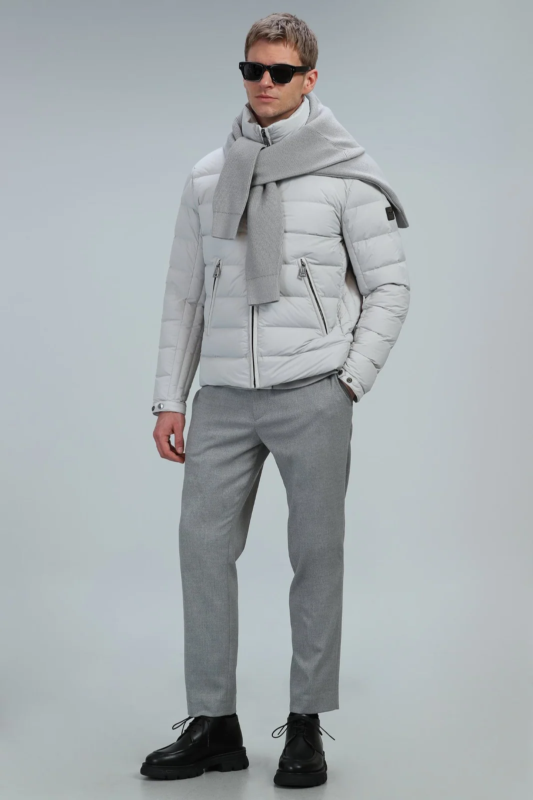 Clow Kaz Tüyü Erkek Mont Taş