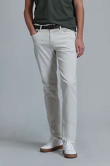 Helt Spor 5 Cep Erkek Pantolon Slim Fit Ekru