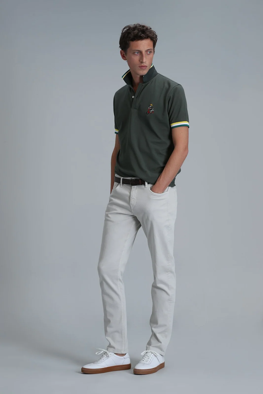 Helt Spor 5 Cep Erkek Pantolon Slim Fit Ekru