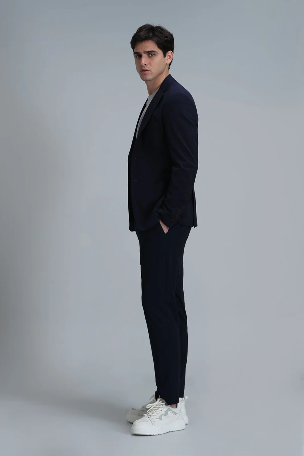 Simon Smart Erkek Chino Pantolon Slim Fit Lacivert