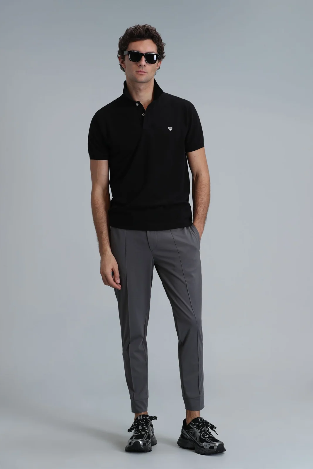 Laon Smart Erkek Polo Tişört Slim Fit Siyah