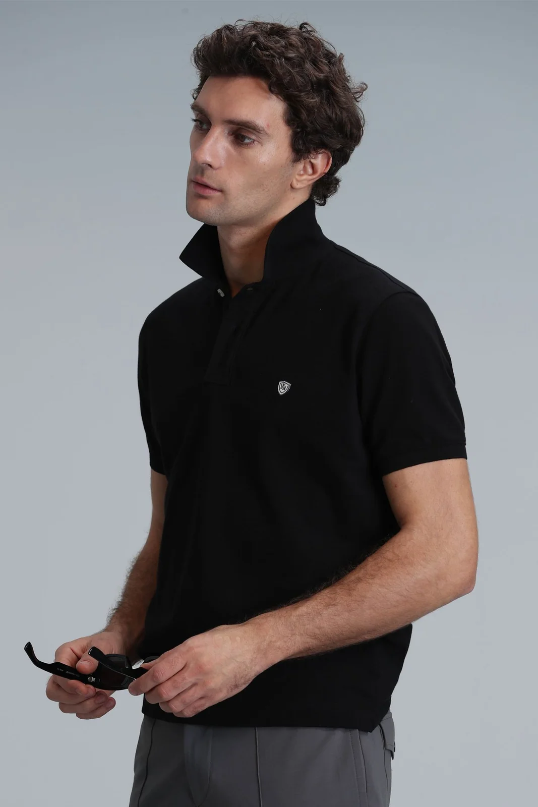 Laon Smart Erkek Polo Tişört Slim Fit Siyah