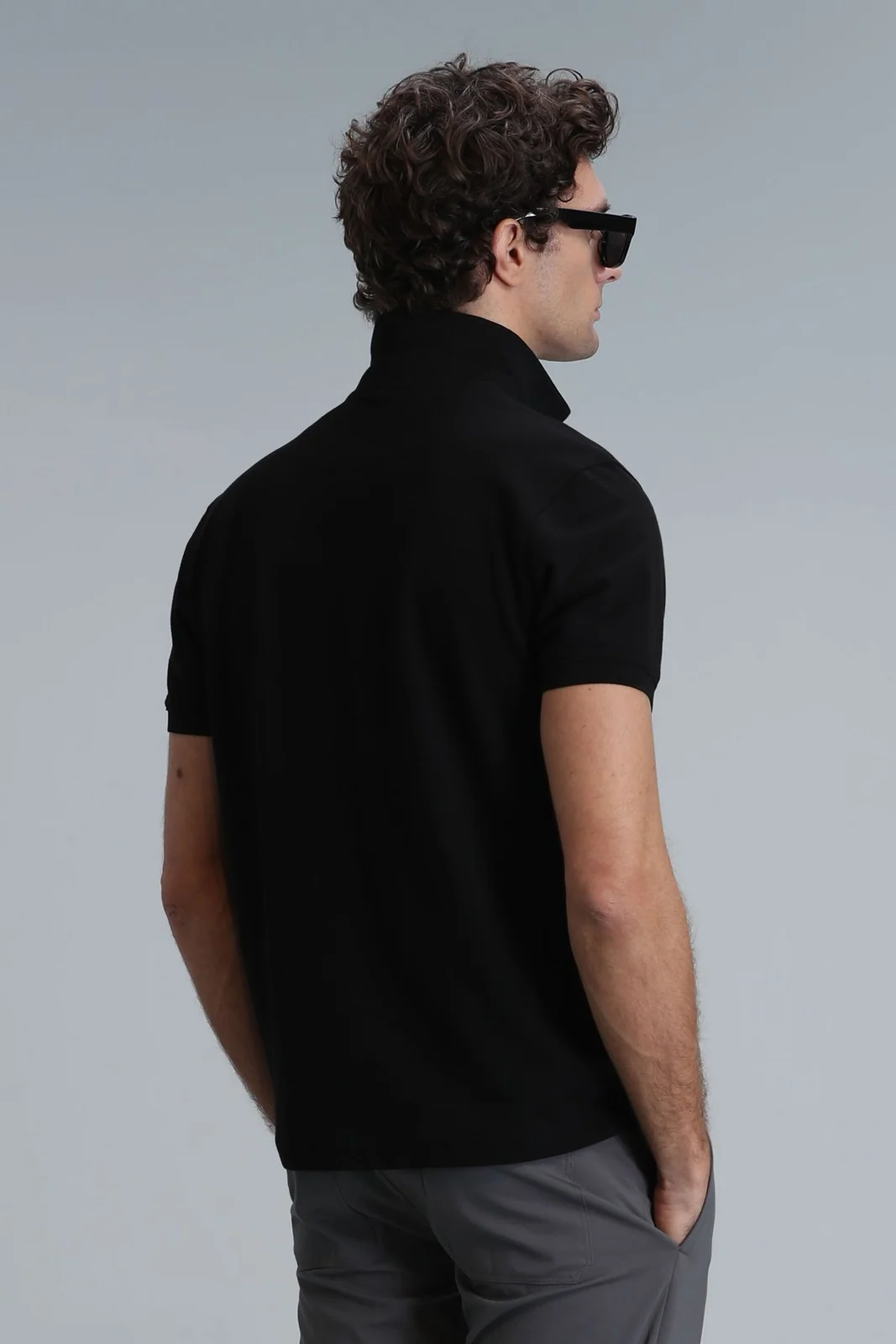 Laon Smart Erkek Polo Tişört Slim Fit Siyah