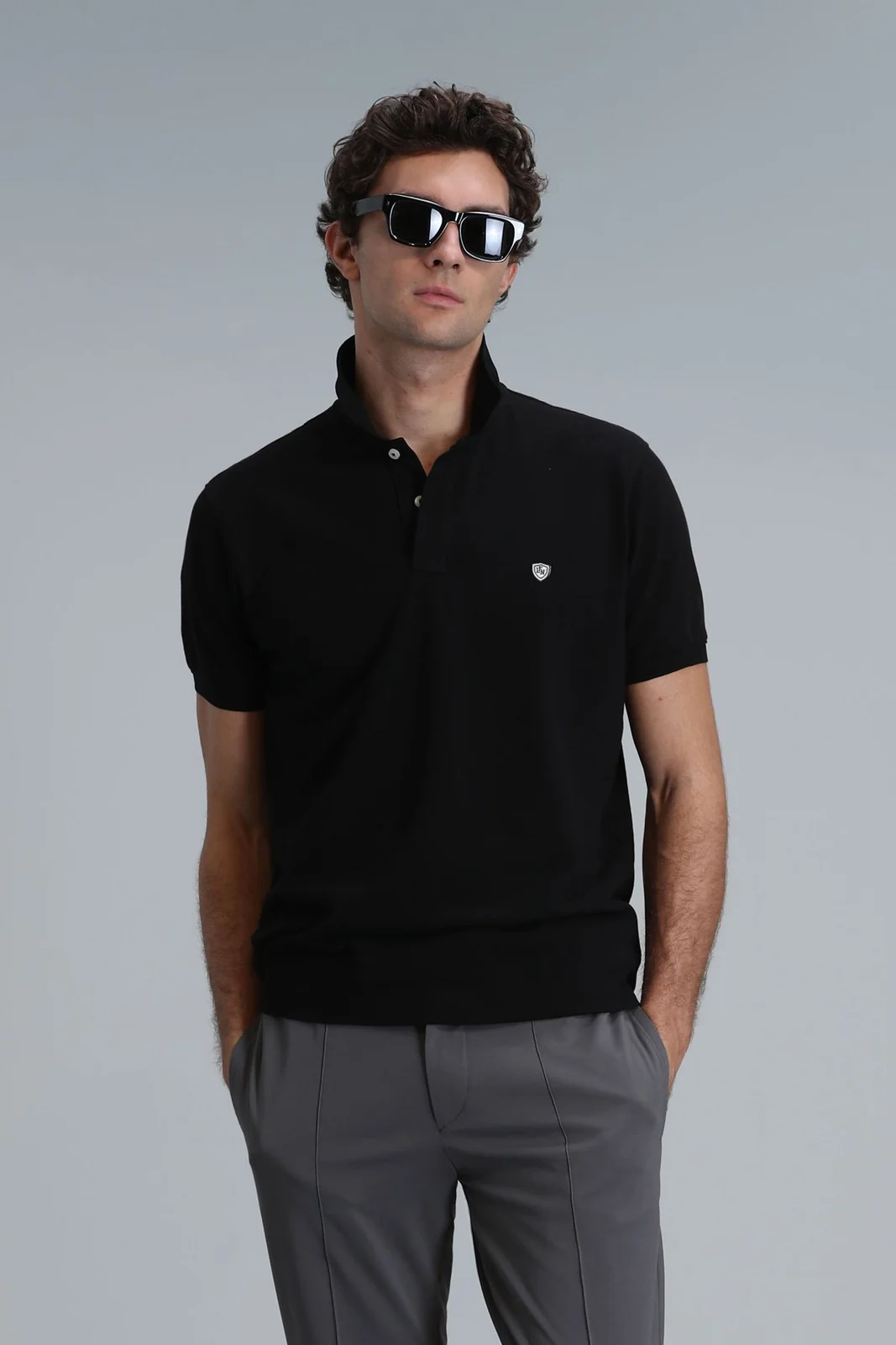 Laon Smart Erkek Polo Tişört Slim Fit Siyah