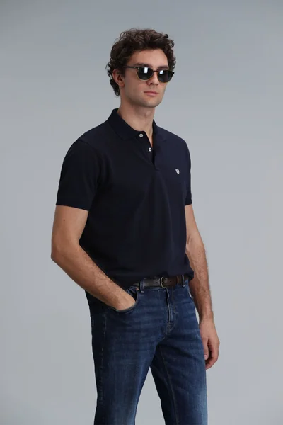 Laon Smart Erkek Polo Tişört Slim Fit Lacivert