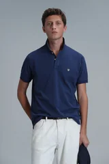 Laon Smart Erkek Polo Tişört Slim Fit Açık Lacivert