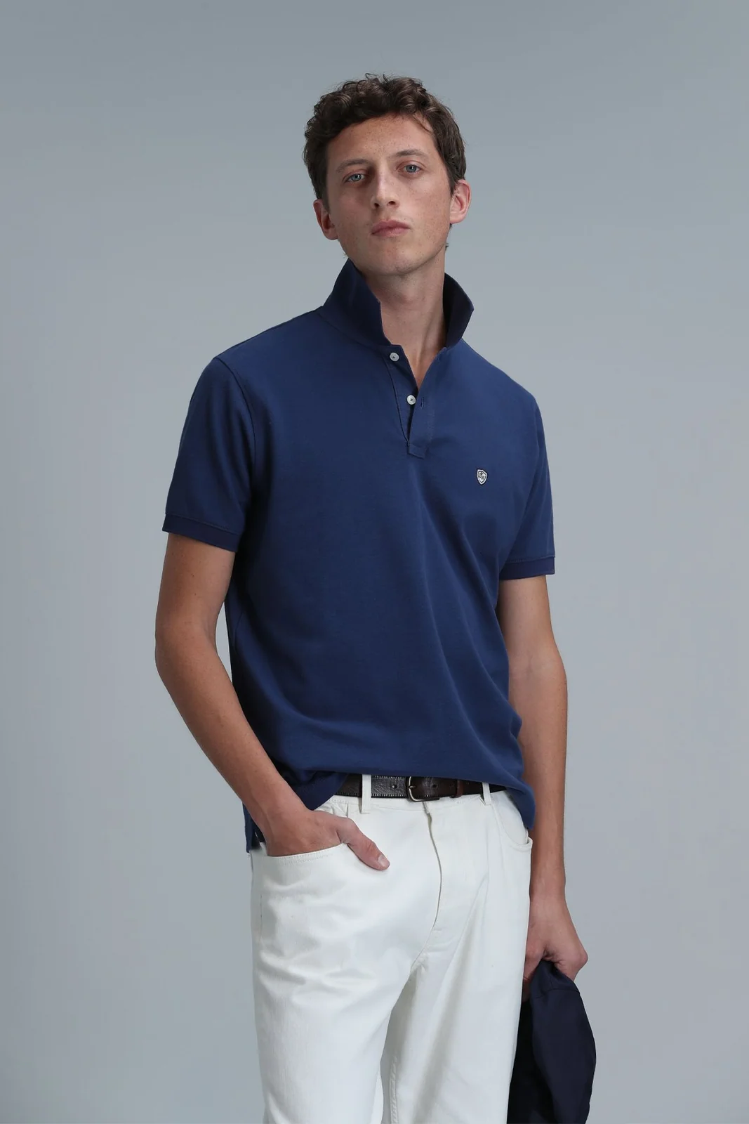 Laon Smart Erkek Polo Tişört Slim Fit Açık Lacivert