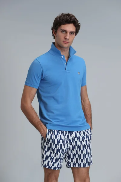 Laon Smart Erkek Polo Tişört Slim Fit Mavi