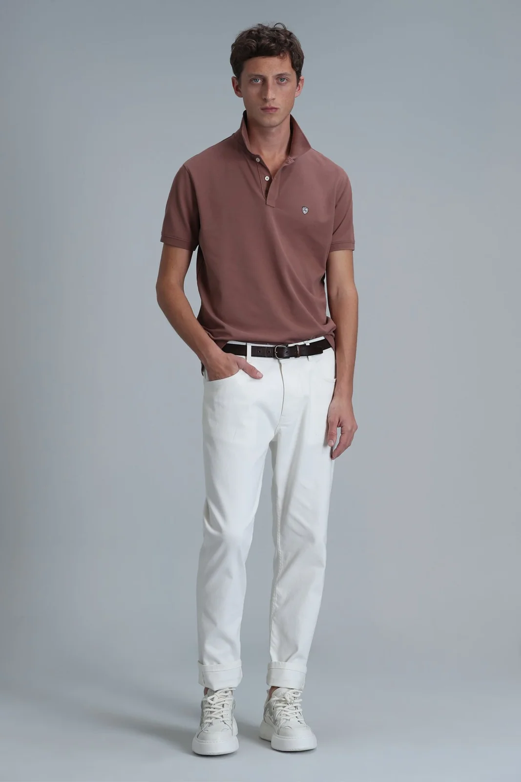 Laon Smart Erkek Polo Tişört Slim Fit Kiremit