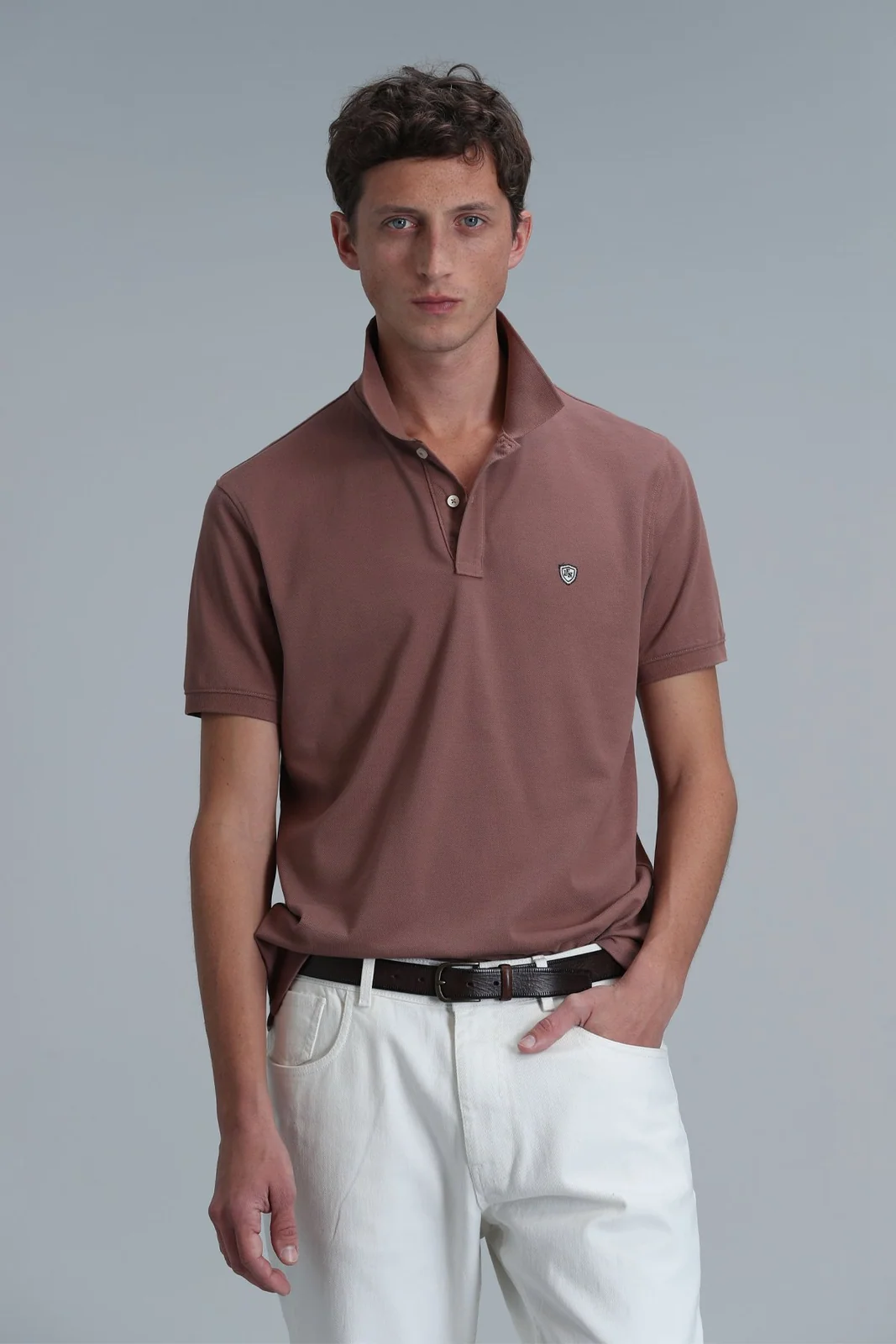 Laon Smart Erkek Polo Tişört Slim Fit Kiremit
