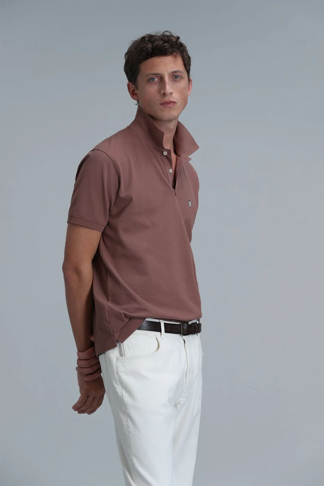 Laon Smart Erkek Polo Tişört Slim Fit Kiremit