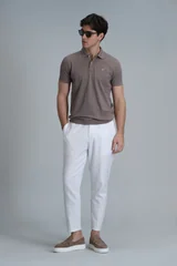 Laon Smart Erkek Polo Tişört Slim Fit Toprak