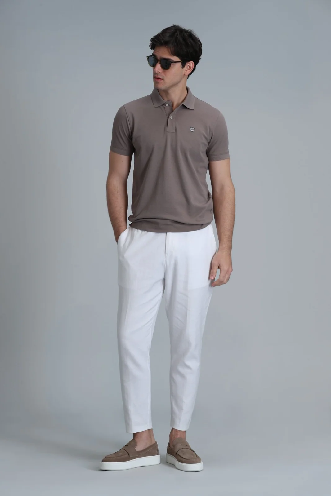 Laon Smart Erkek Polo Tişört Slim Fit Toprak