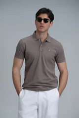 Laon Smart Erkek Polo Tişört Slim Fit Toprak