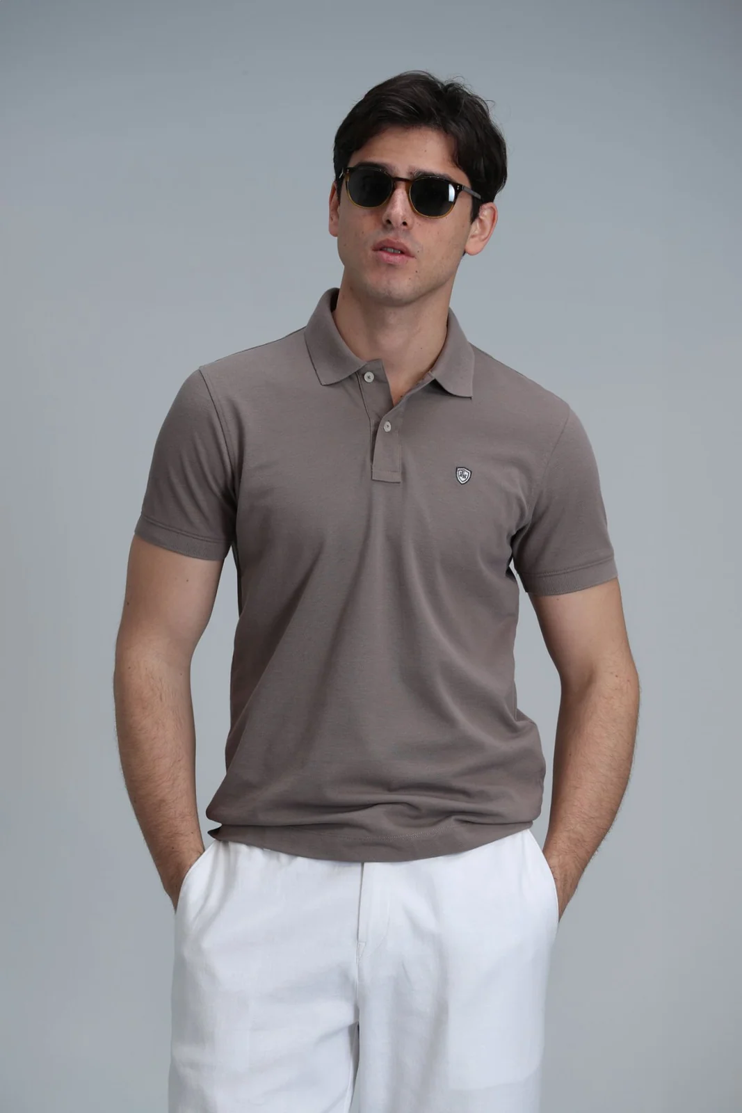 Laon Smart Erkek Polo Tişört Slim Fit Toprak