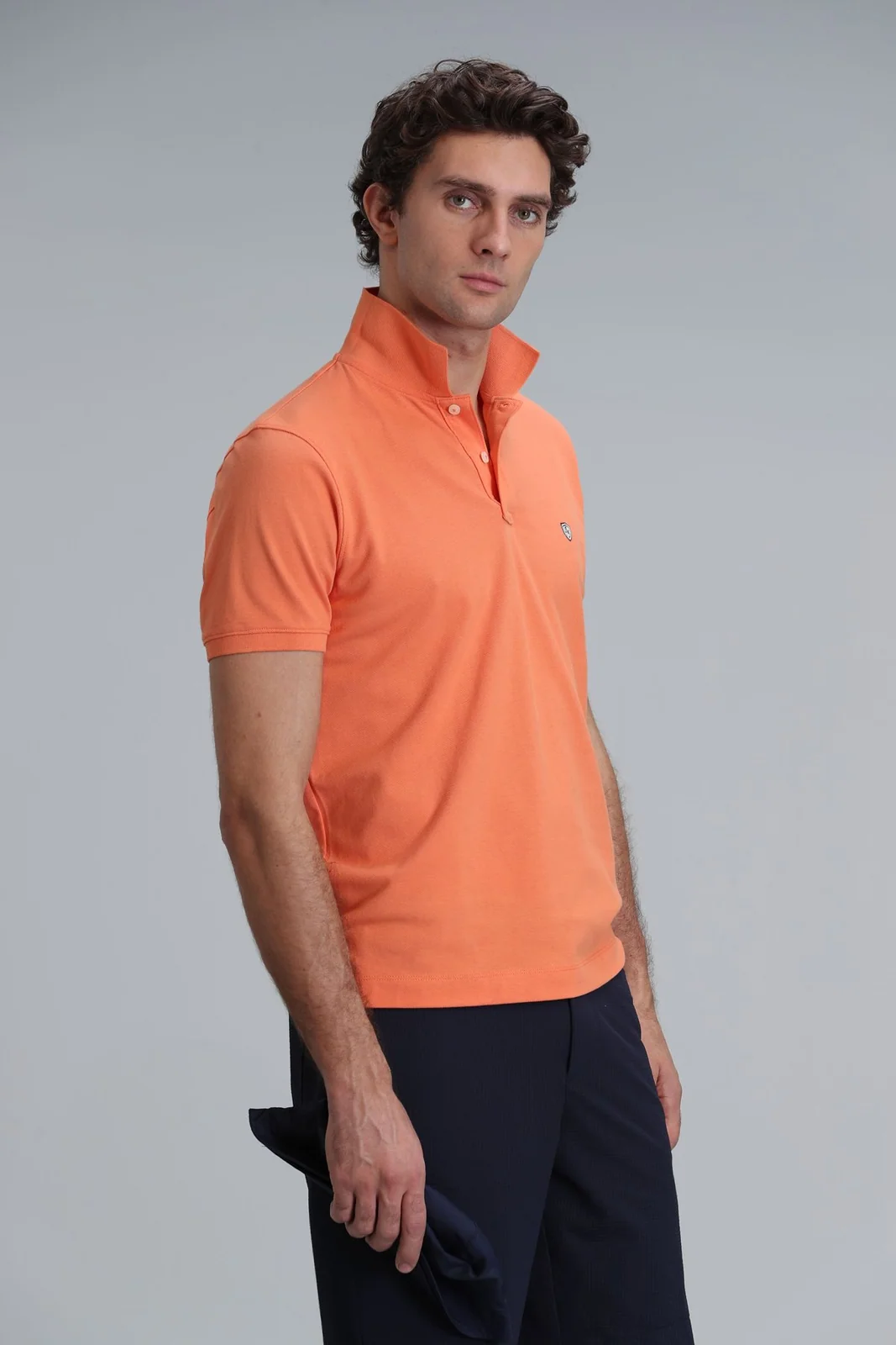 Laon Smart Erkek Polo Tişört Slim Fit Koyu Turuncu