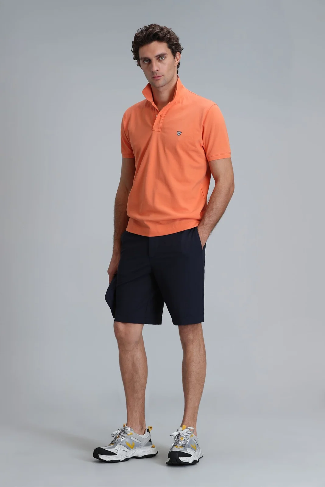Laon Smart Erkek Polo Tişört Slim Fit Koyu Turuncu