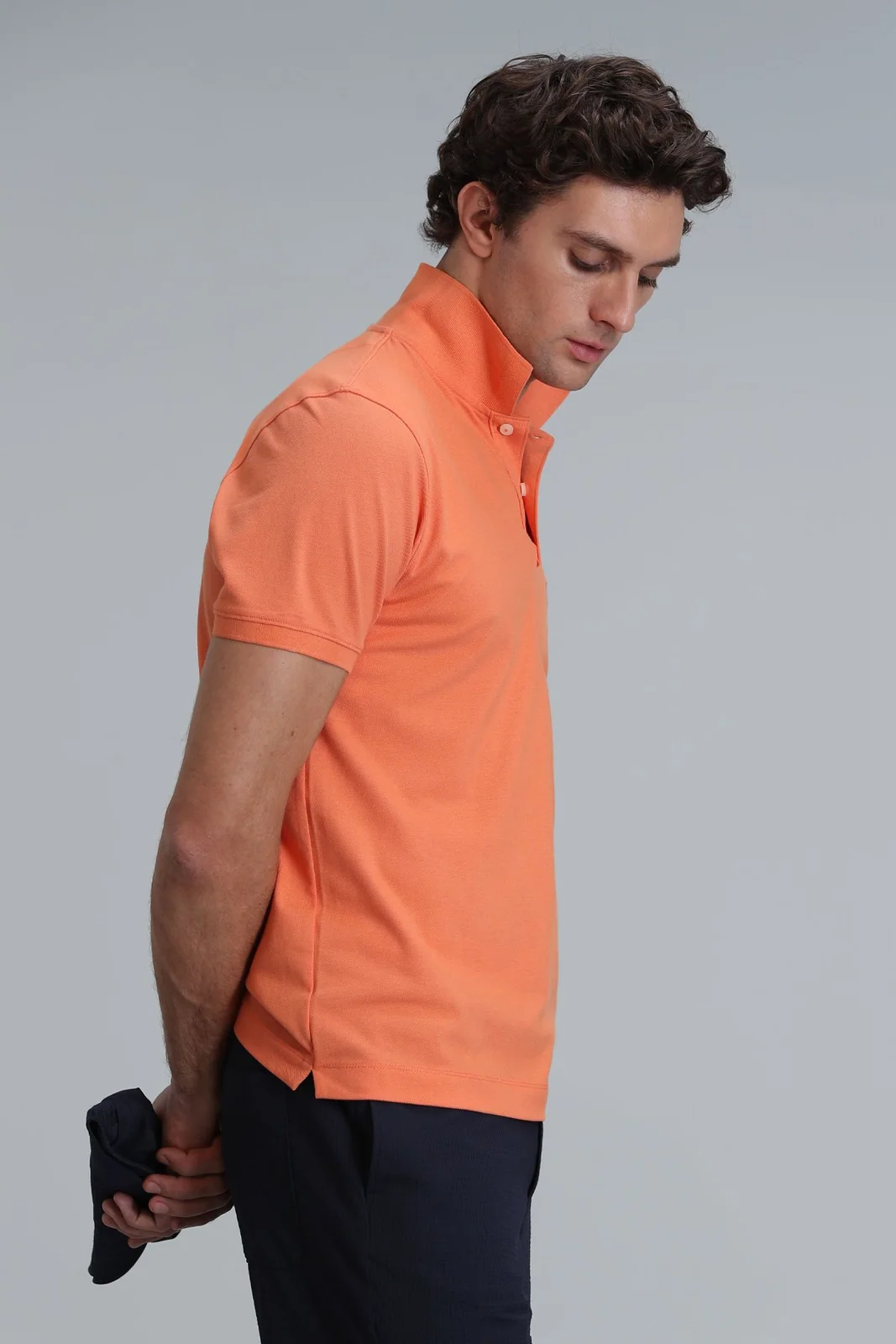 Laon Smart Erkek Polo Tişört Slim Fit Koyu Turuncu
