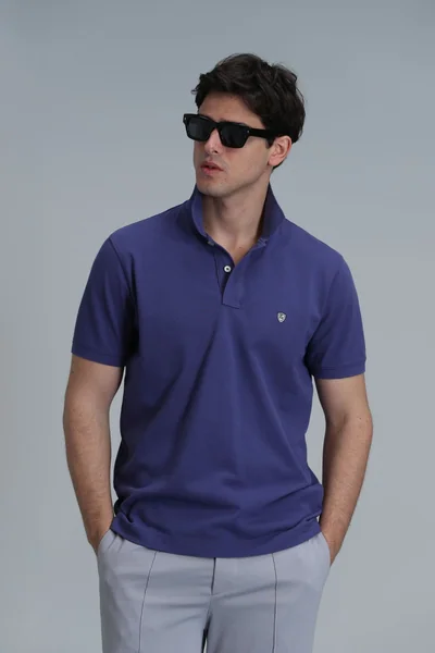 Laon Smart Erkek Polo Tişört Slim Fit Mor