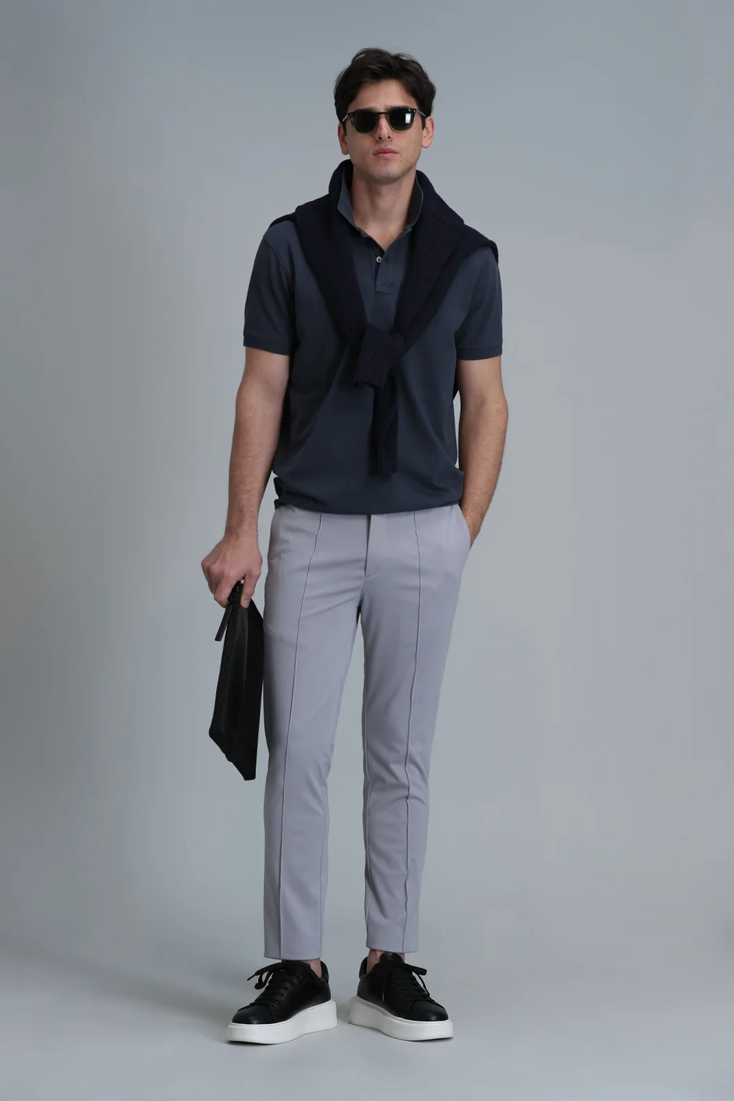Laon Smart Erkek Polo Tişört Slim Fit Antrasit