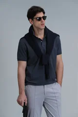 Laon Smart Erkek Polo Tişört Slim Fit Antrasit