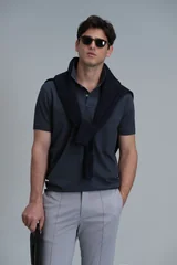 Laon Smart Erkek Polo Tişört Slim Fit Antrasit