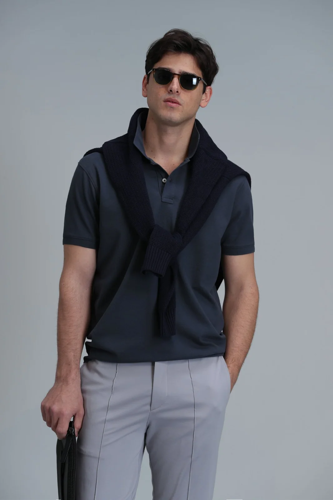 Laon Smart Erkek Polo Tişört Slim Fit Antrasit