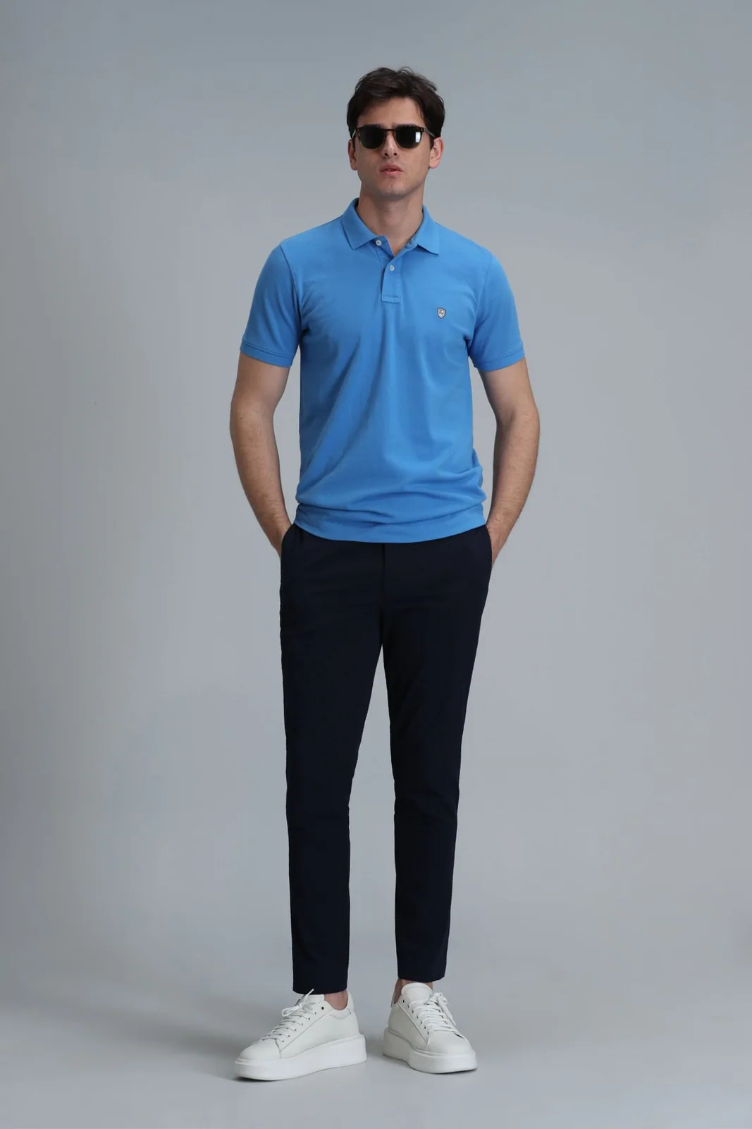 Laon Smart Erkek Polo Tişört Slim Fit Açık Mavi