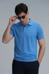 Laon Smart Erkek Polo Tişört Slim Fit Açık Mavi