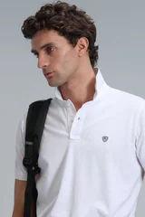 Laon Smart Erkek Polo Tişört Slim Fit Beyaz