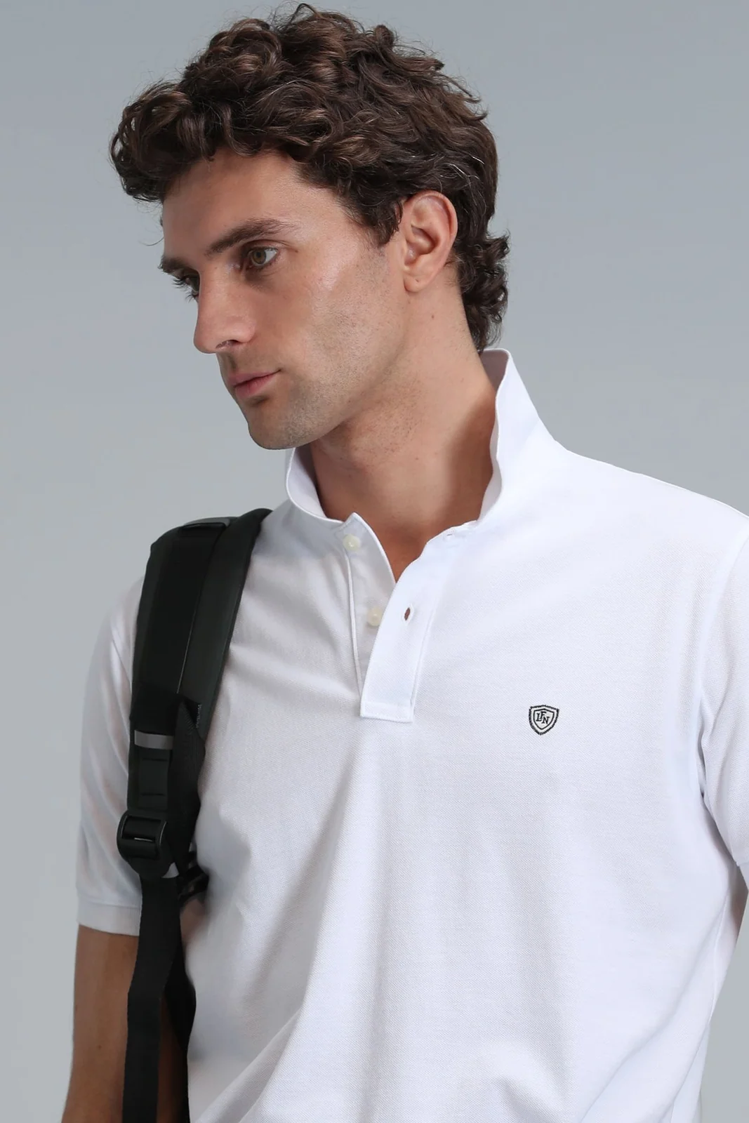Laon Smart Erkek Polo Tişört Slim Fit Beyaz