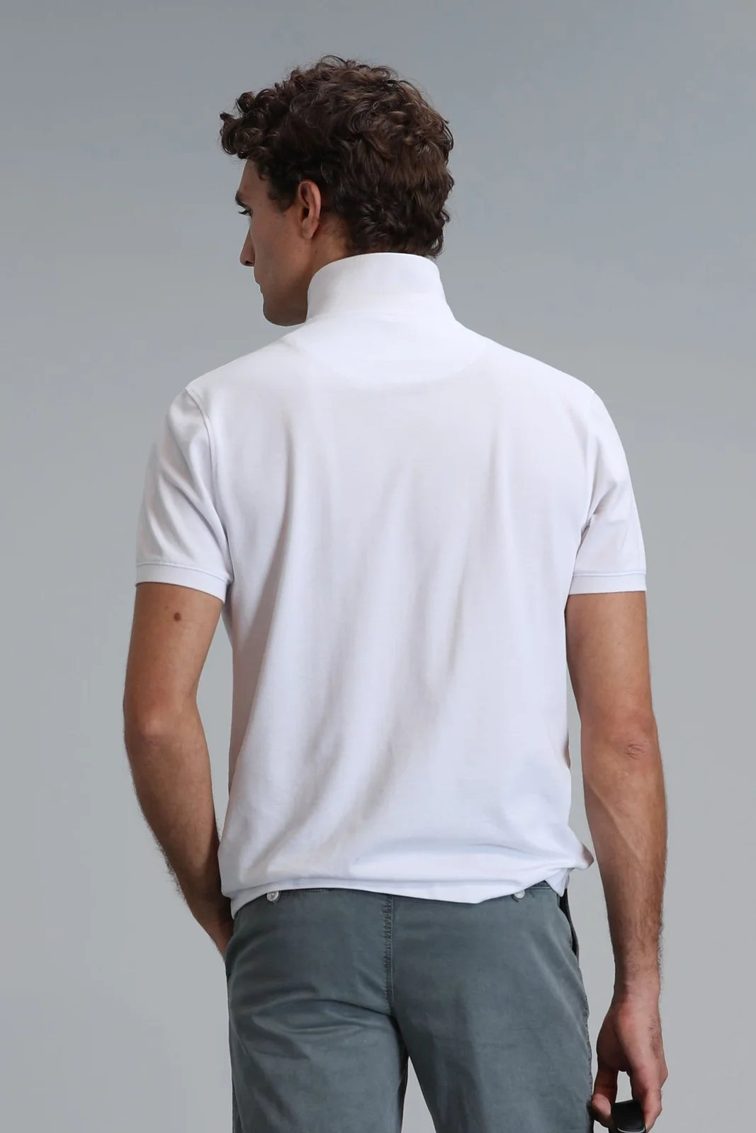 Laon Smart Erkek Polo Tişört Slim Fit Beyaz