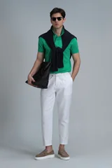 Laon Smart Erkek Polo Tişört Slim Fit Açık Yeşil