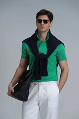 Laon Smart Erkek Polo Tişört Slim Fit Açık Yeşil