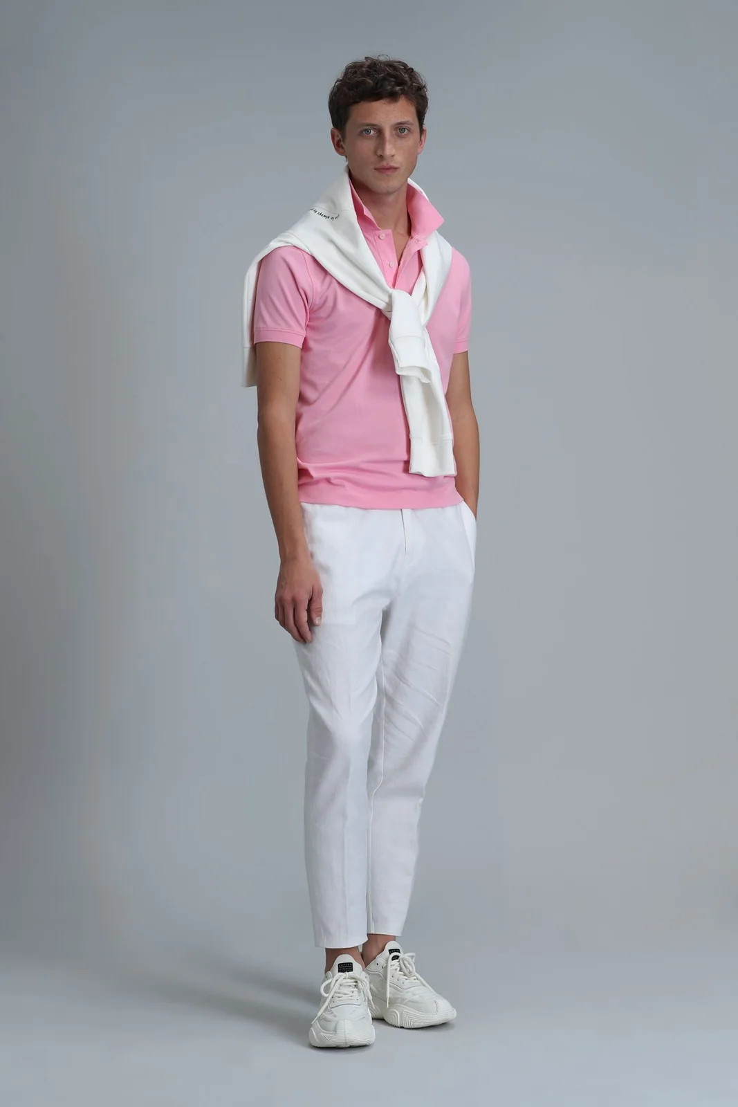 Laon Smart Erkek Polo Tişört Slim Fit Pembe
