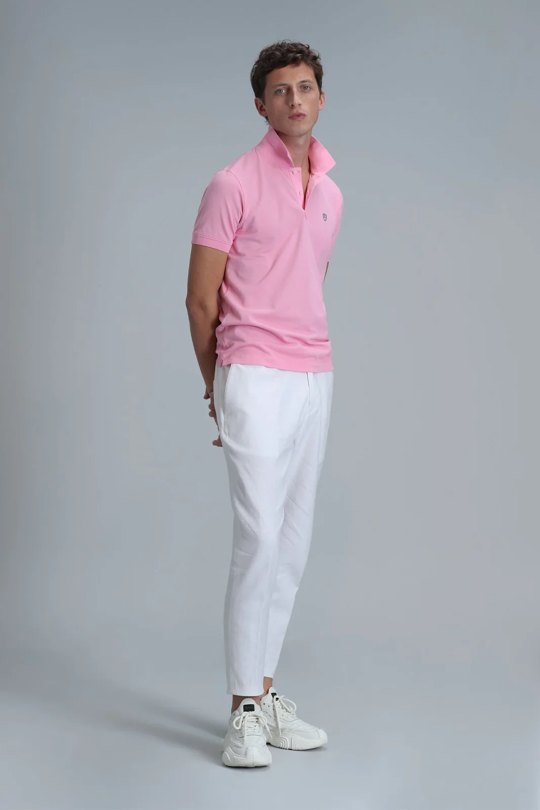 Laon Smart Erkek Polo Tişört Slim Fit Pembe