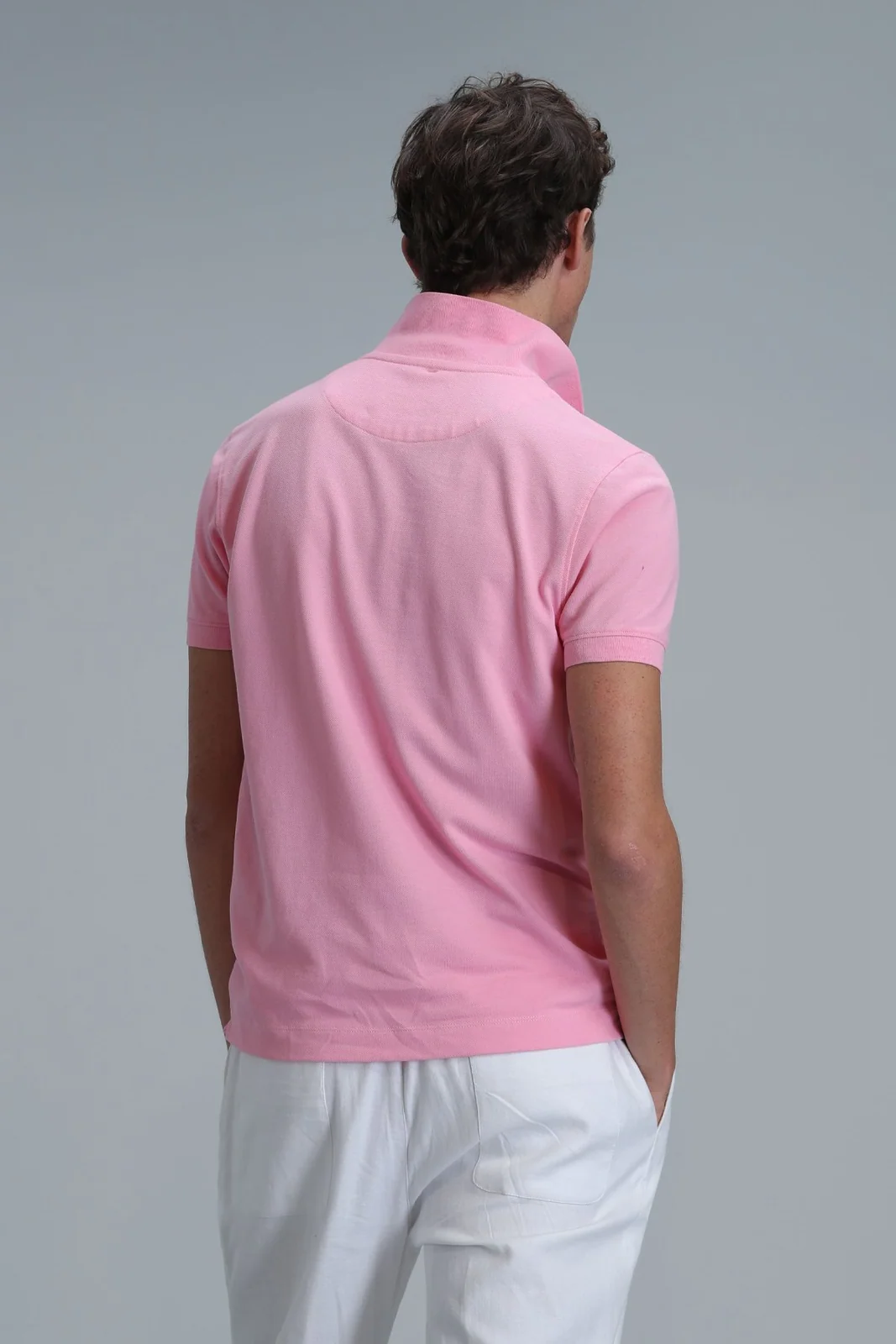 Laon Smart Erkek Polo Tişört Slim Fit Pembe