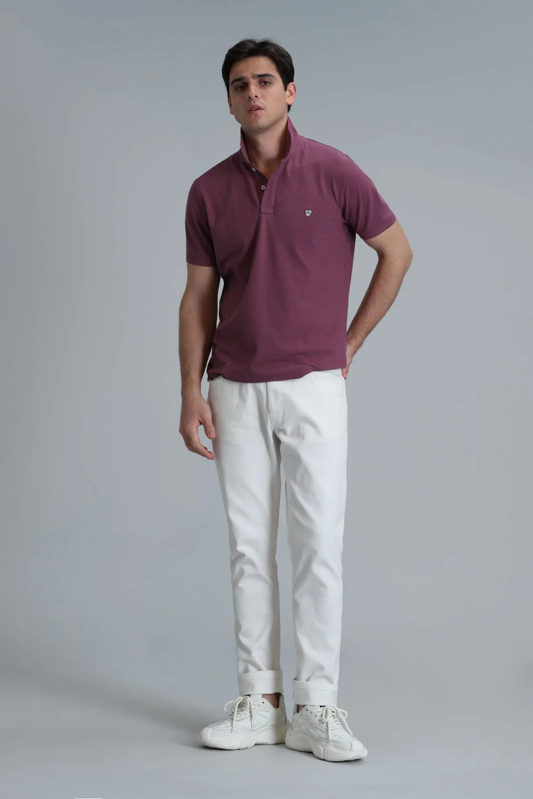 Laon Smart Erkek Polo Tişört Slim Fit Mürdüm